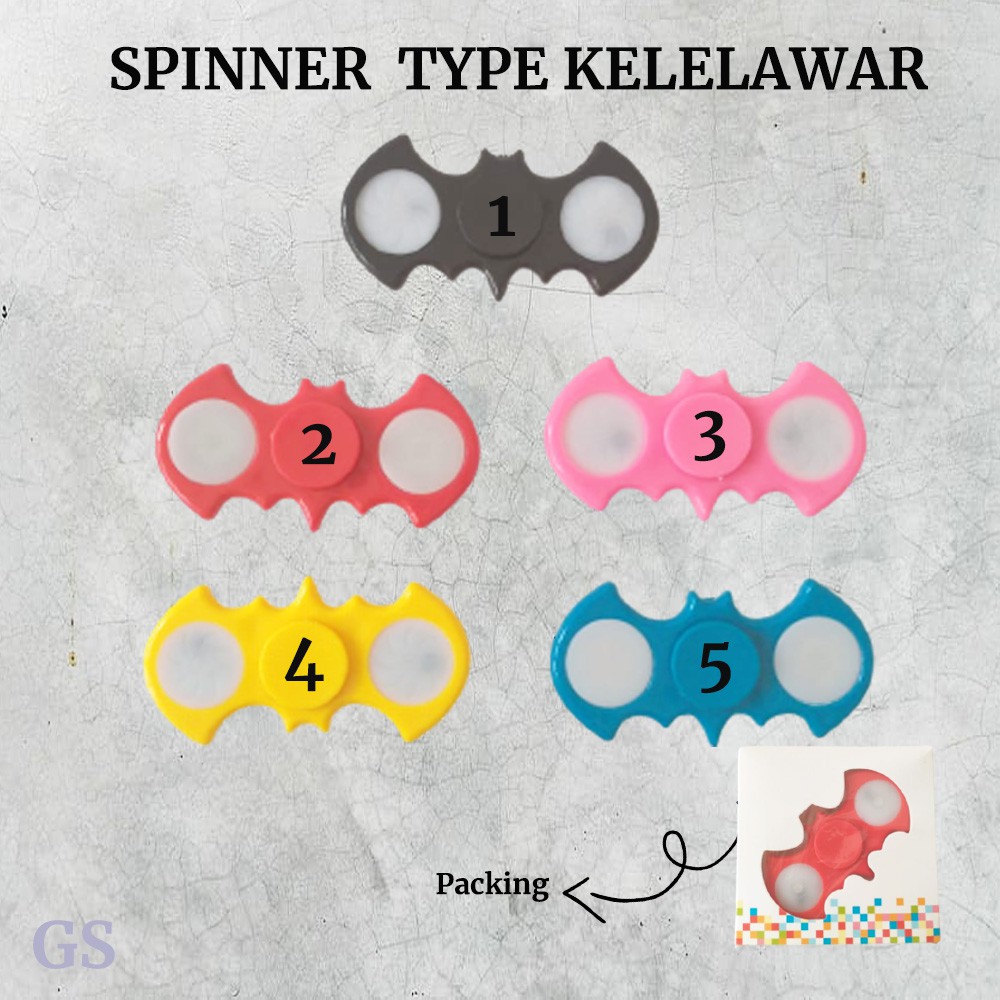 Fidget spinner motif hand toy mainan spiner batman polos Lampu Mati