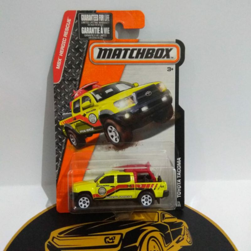 MATCHBOX - TOYOTA TACOMA BEACH PATROL KUNING