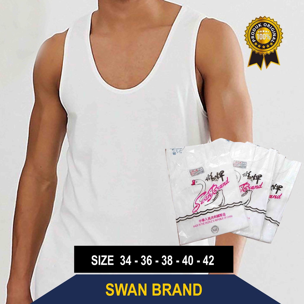 SINGLET SWAN Brand ORIGINAL KAOS DALAM PRIA