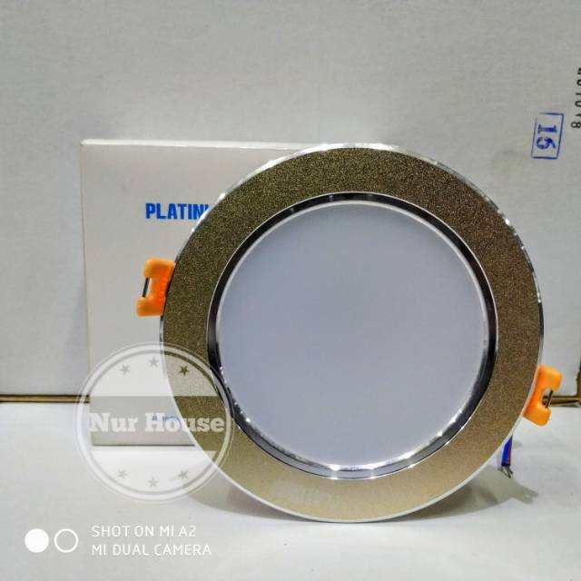 lampu downlight led 7 watt platinum gold