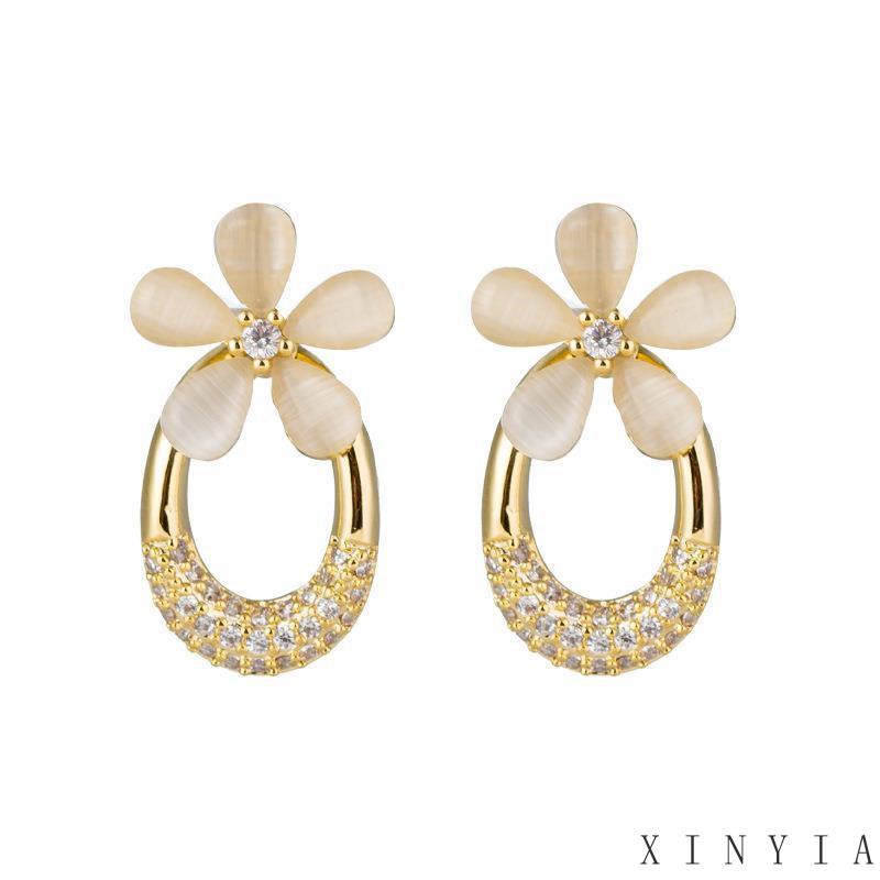 Anting Stud Opal Bentuk Nanas Untuk Wanita