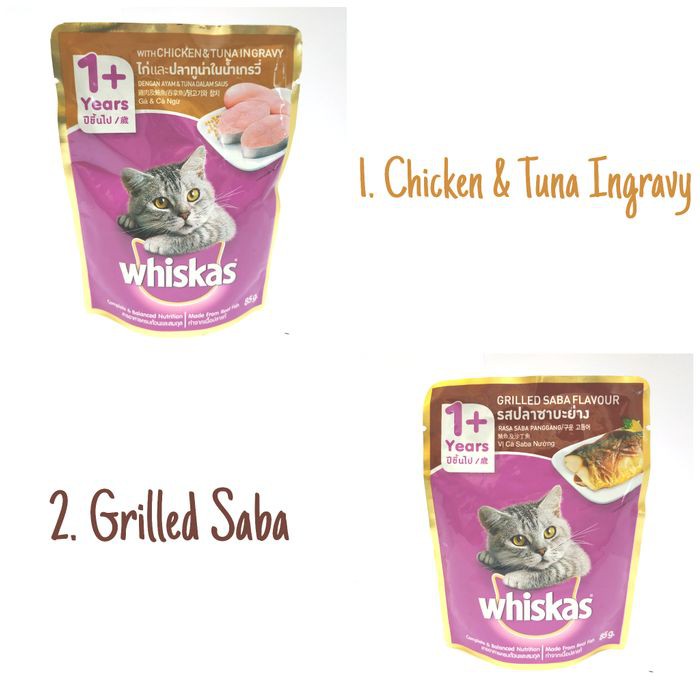 Whiskas Adult Pouch 80 gram Wet Food Cat Makanan Kucing Basah 80gr Food Sachet bukan Junior Pouch Saset