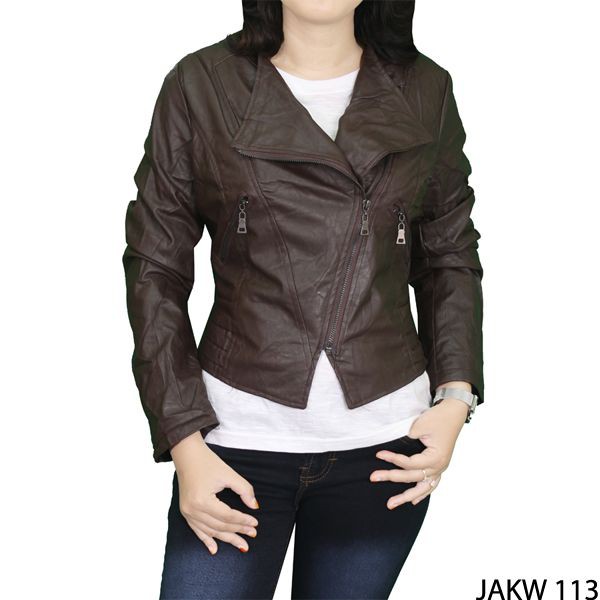 Jaket Wanita Semi Kulit / Jaket Casual / Ada Puring (COMB)