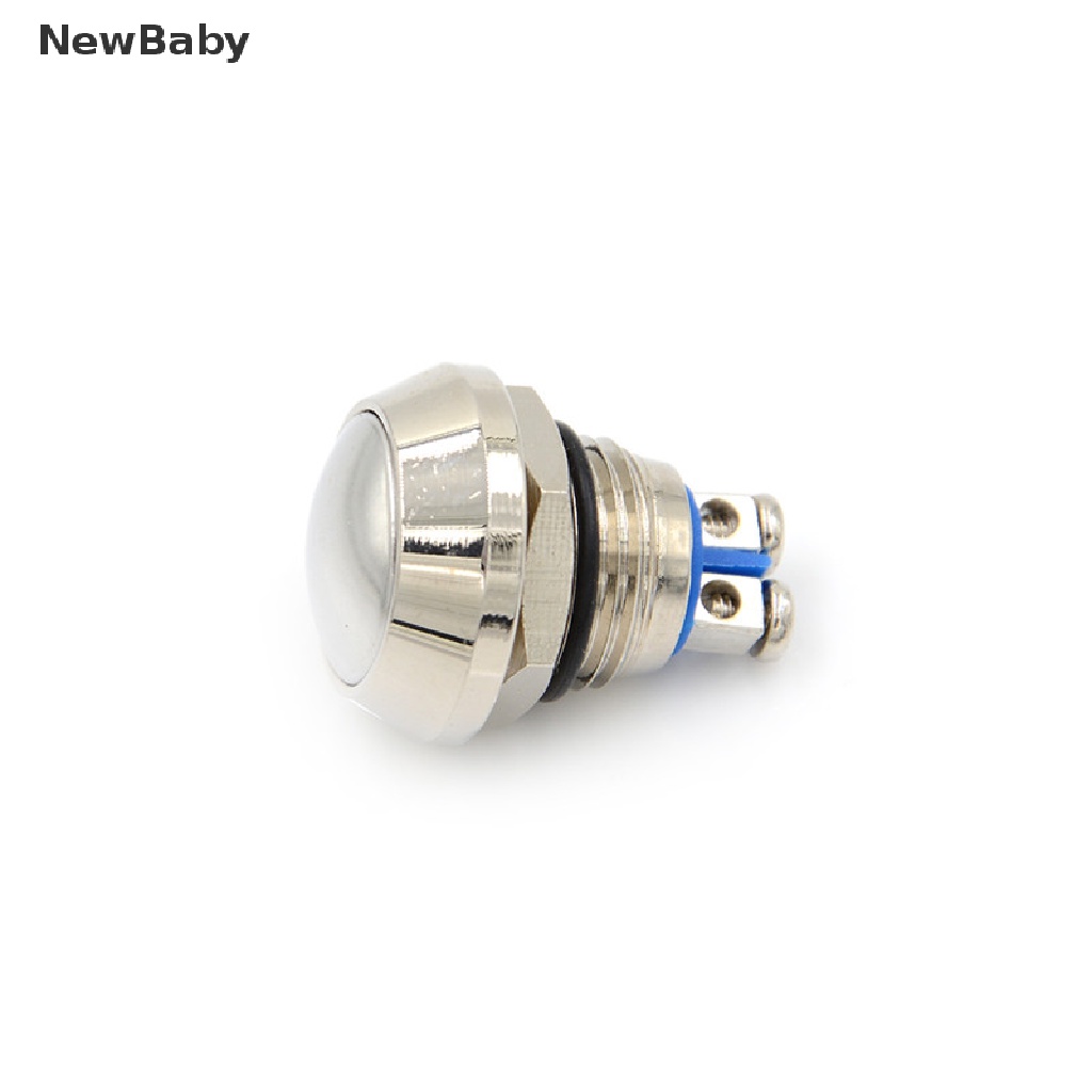 Saklar Tombol Tekan Momentary 12mm Anti Air Bahan Metal Bentuk Kubah