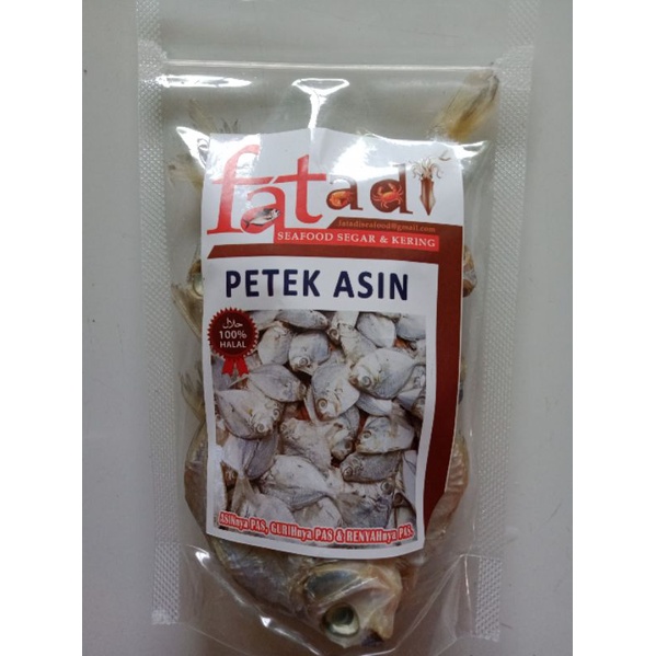 

IKAN PETEK ASIN _ 100g/1 ons _ Seafood Kering Olahan