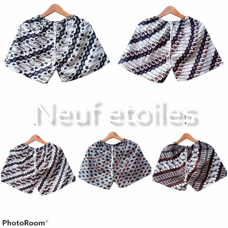 Celana Pendek Wanita Batik Motif Tulis/celana Tidur/Pkl Malioboro