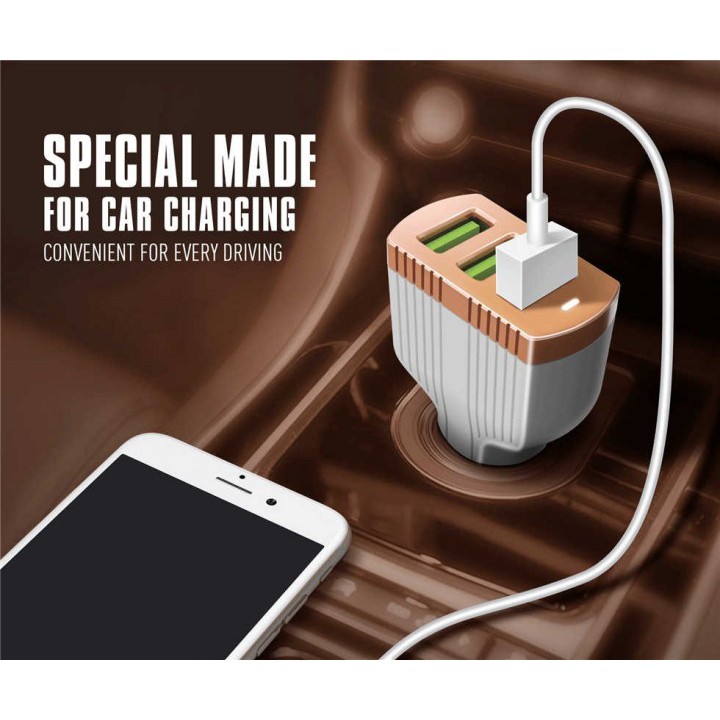 LDNIO C702Q - Fast Charging Car Charger 3 USB 5.1A QC3.0 and Auto-ID