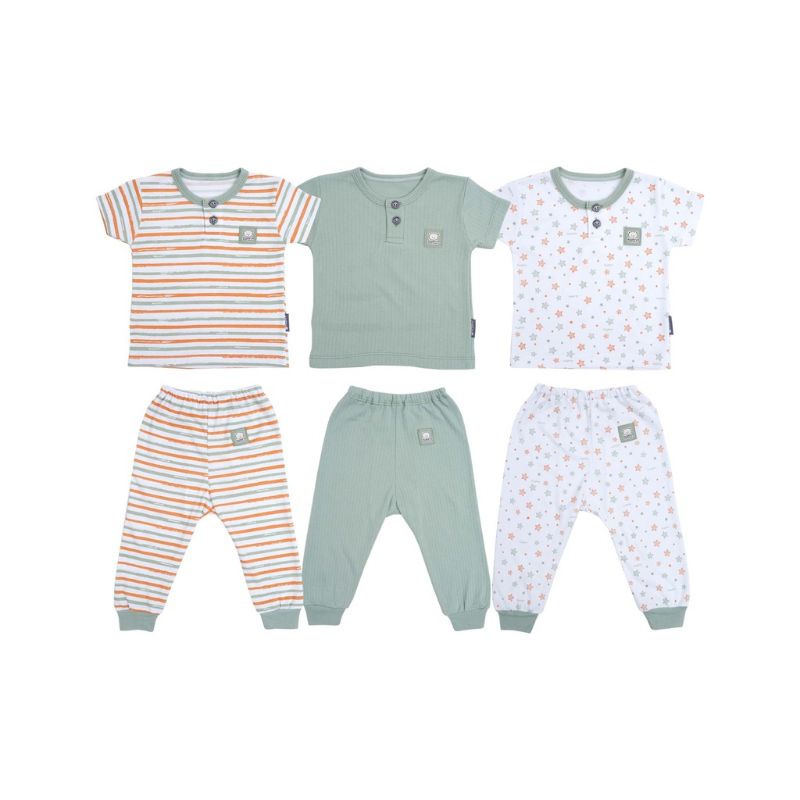 FLUFFY Stelan Oblong Pendek Panjang Green Series Size 123