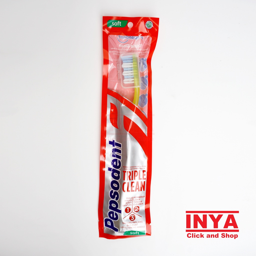 SIKAT GIGI PEPSODENT TRIPLE CLEAN SOFT TOOTHBRUSH