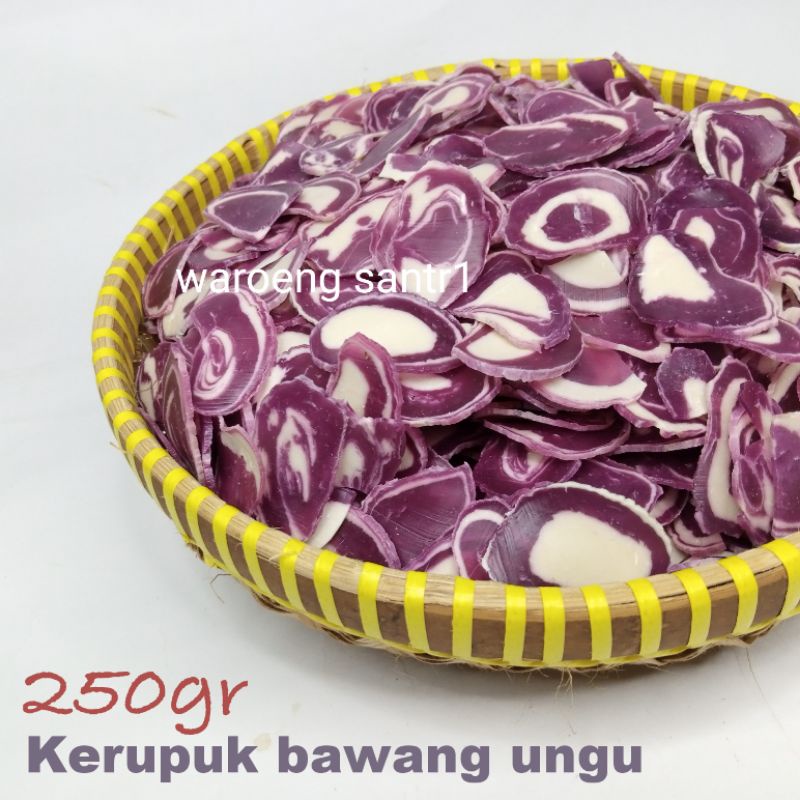 

Kerupuk krupuk bawang ungu mentah siap goreng 250gram