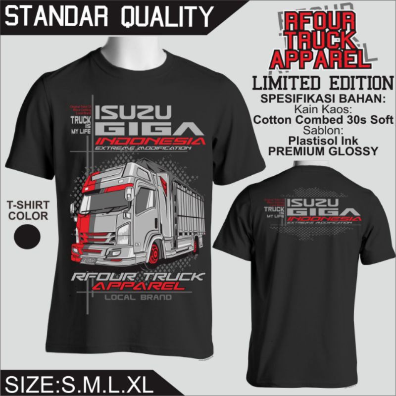 Kaos Truck Dewasa Edisi Giga Truck/Kaos Truck Mania/Kaos Distro