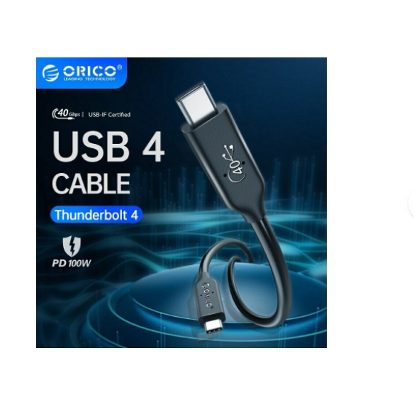 Usb4 Type-c thunderbolt to usb c 4.0 cable orico 30cm 8k 4k 60hz 40Gbps 100w pd sync data charge usb40 u4c03 u4c-03