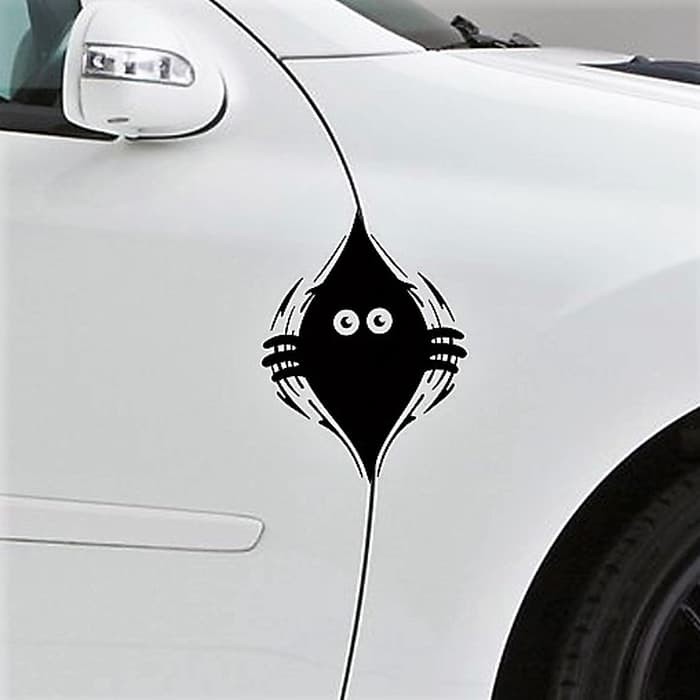 Stiker Pintu Mobil Monster Ngintip Peeking - Car Decal Sticker