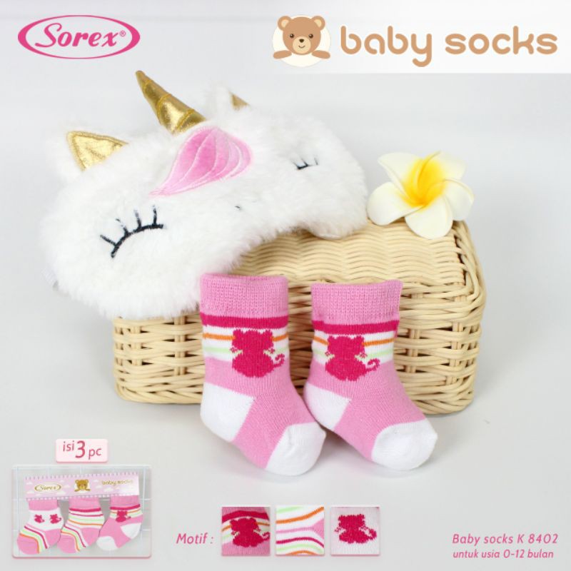 KAOS KAKI ANAK BAYI PEREMPUAN BABY SOCK SOREX K 8402