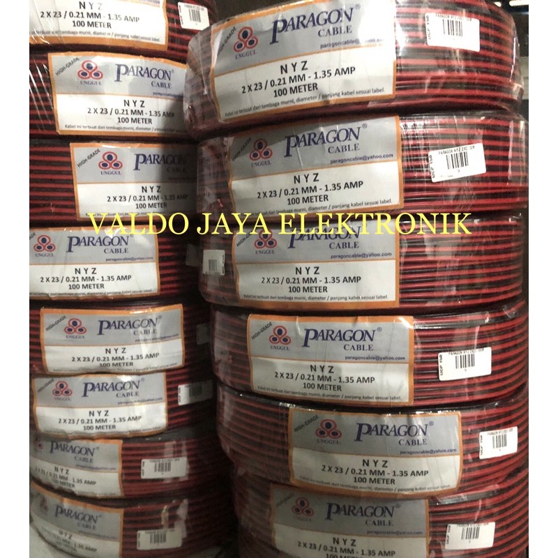 PARAGON Kabel Serabut 2x23 / Meter Kabel Merah Hitam Kabel Listrik Kabel Hitam Merah