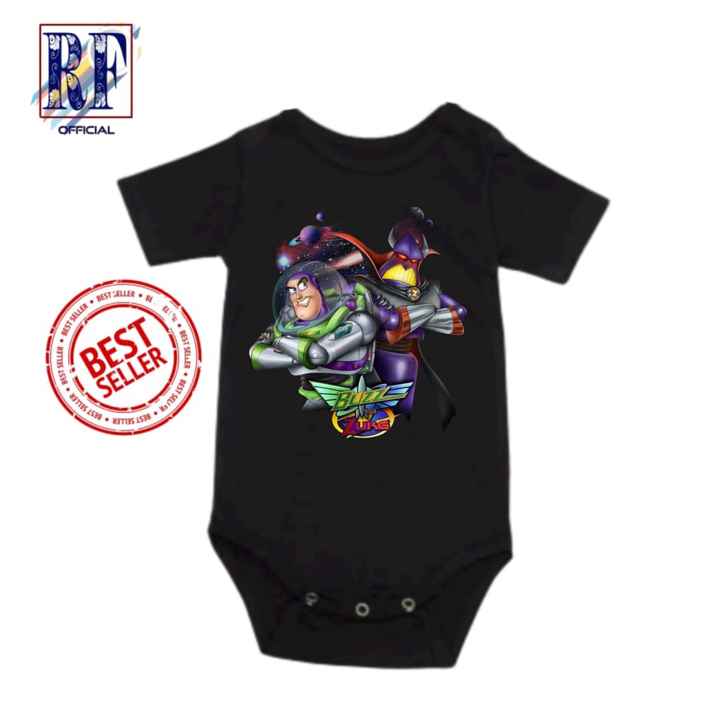 Kaos baju bayi jumper baby kids pendek DISNEY TOY STORY BUZZ VS ZURG SPACE tee tulisan usia 0 1 2 3 