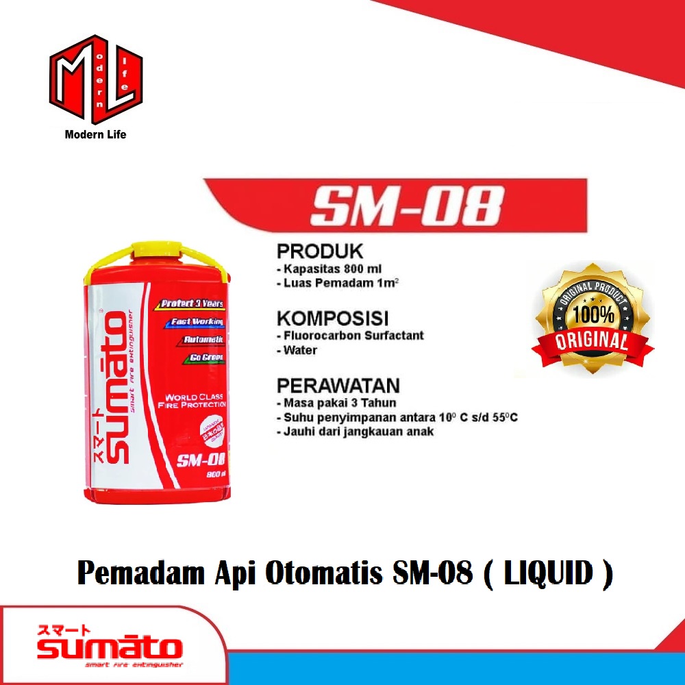 SUMATO SM-08 ORIGINAL ALAT PEMADAM API OTOMATIS APAR LIQUID API SM08