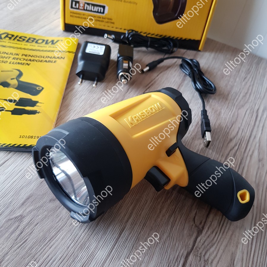 LAMPU KERJA RECHARGEABLE / LAMPU SENTER LED 350 LM KRISBOW