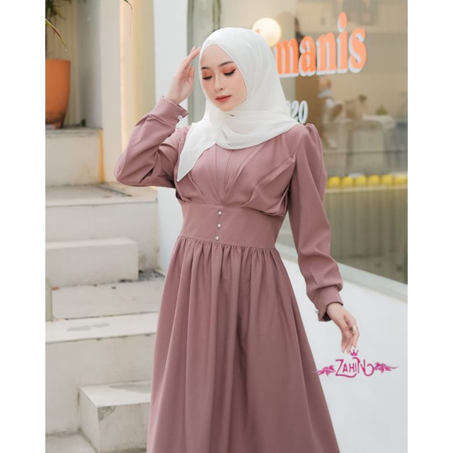 BISA COD | GAMIS ITY CREPE ORI BY ZAHIN | DRESS MURAH ADEM | DRESS KONDANGAN SIMPLE ELEGANT | DRESS SHIVA BY ZAHIN | Gamis Aqila Outer ity crepe by Zahin | Gamis ORI Zahin | gamis Elista syar'i By ZAHIN
