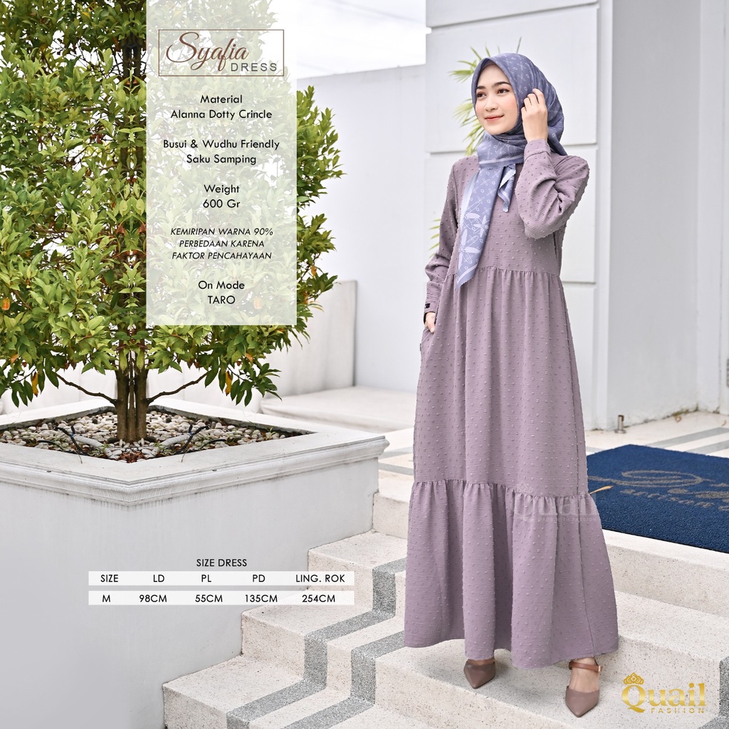SYAFIA DRESS Gamis by Quail