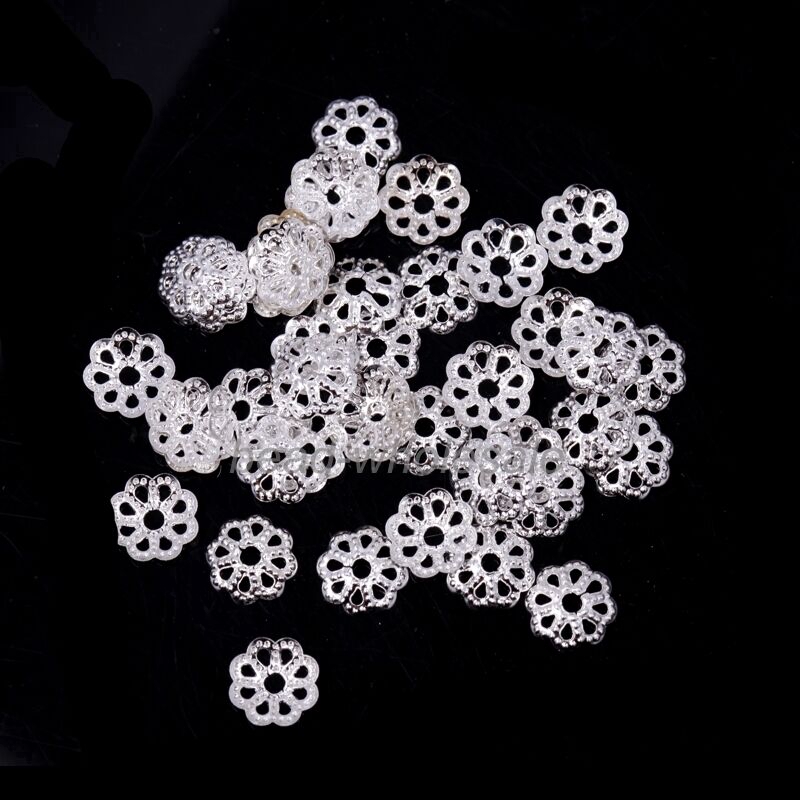 Metal Flower Beads Cap gold silver bronze bead caps For Jewelry Making DIY craft findings beads Bracelet earrings