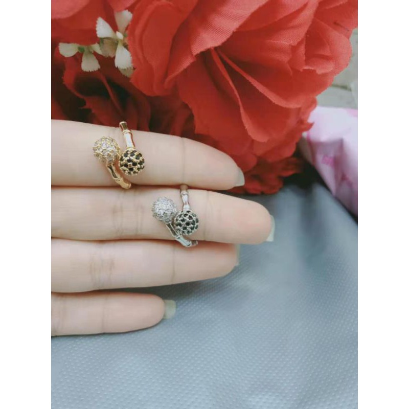 Cincin xuping bulat permata