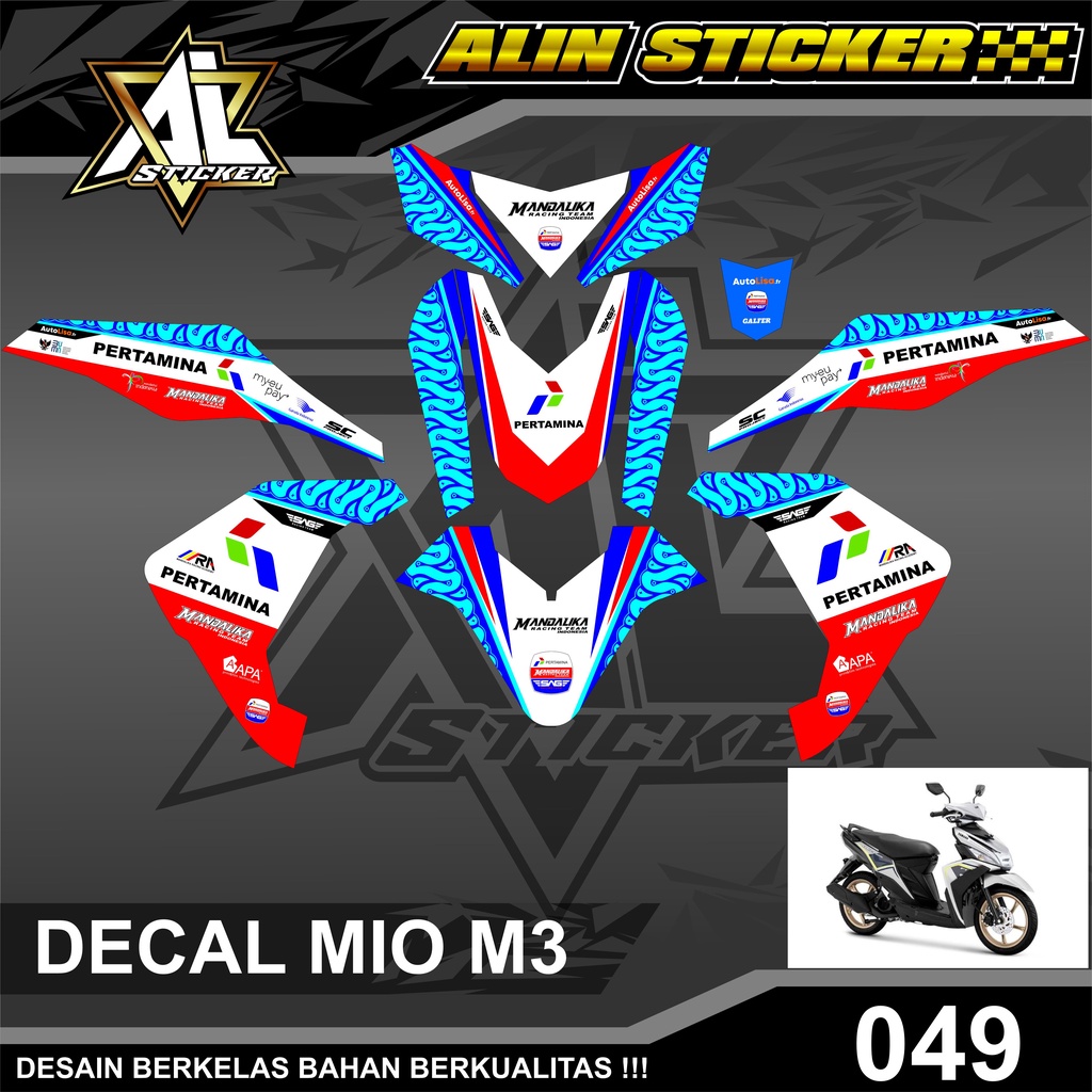 053 (COD) DECAL MIO M3 ,Sticker Decal Mio M3 Desain MANDALIKA  Full Body 049