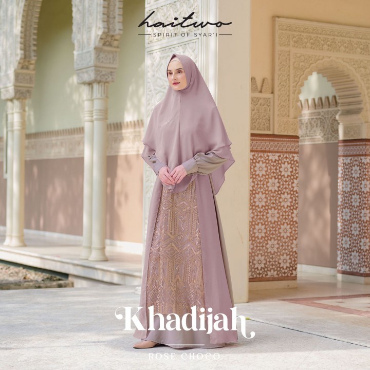 Baju Gamis Dewasa  HAITWO Terbaru KHADIJAH GAMIS C1