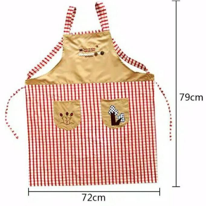 CELEMEK- APRON/CELEMEK GAYA KOREA/APRON MASAK KAIN KATUN IMPORT - HITAM -CELEMEK-INDONESIA.