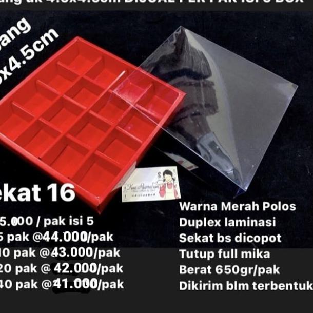 

Box Nastar Merah Uk 21.5x21.5x3.5cm - Sekat 9