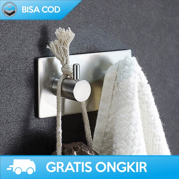 HANGER GANTUNGAN BAJU  DI DINDING STAINLESS STEEL KAPSTOK HOOK MURAH