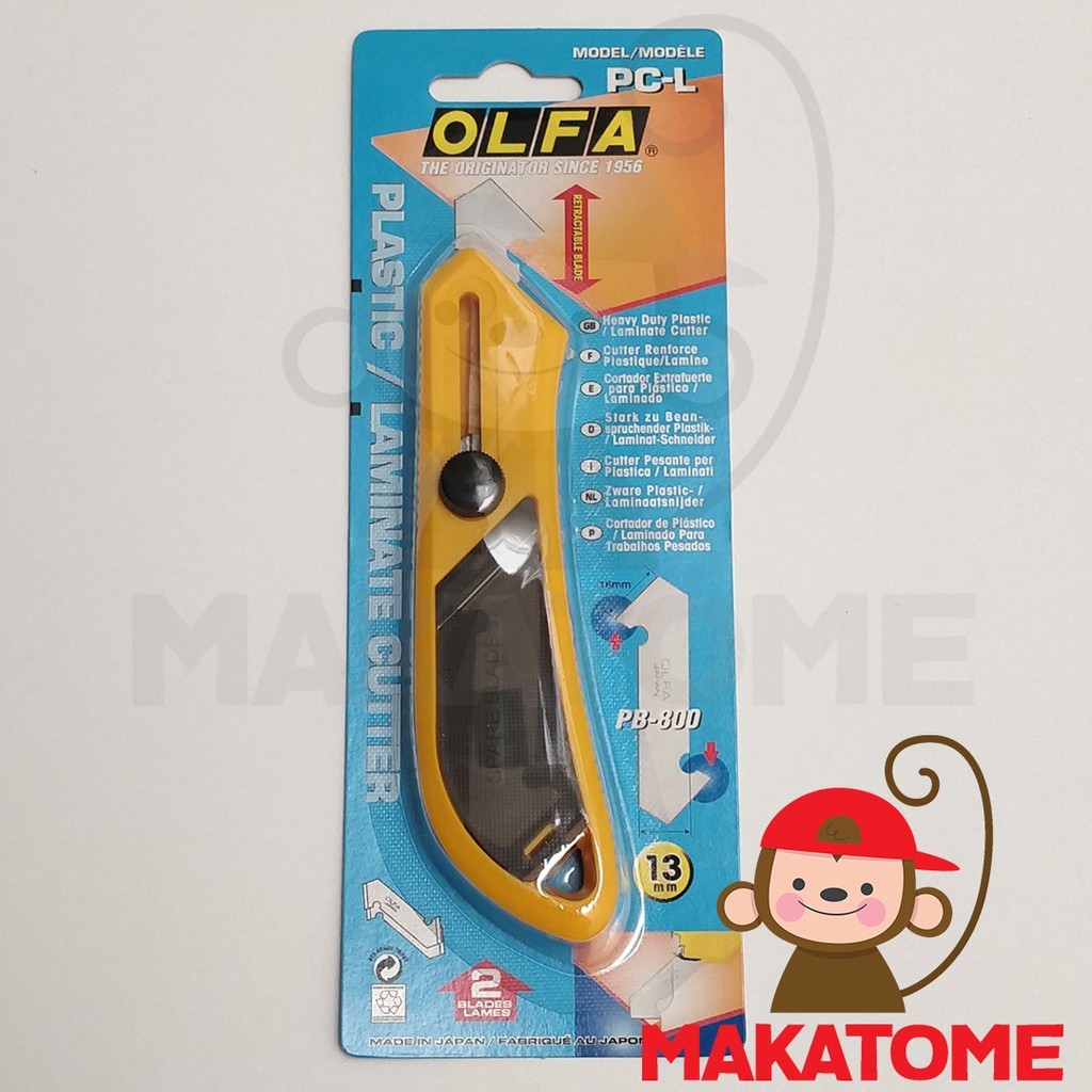 

OLFA PC-L Heavy Duty Plastic Cutter laminate acrylic pisau 13mm japan
