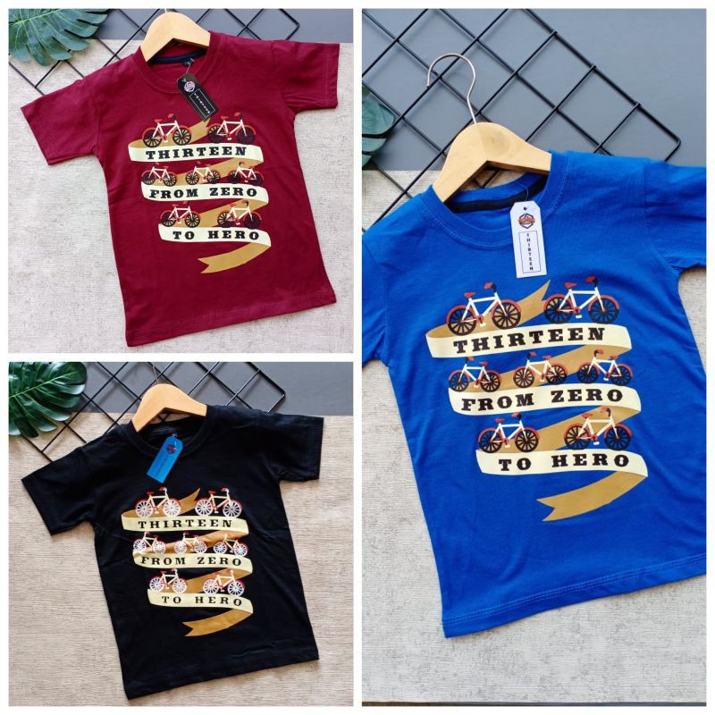 Kaos distro thirteen anak S M L XL XXL