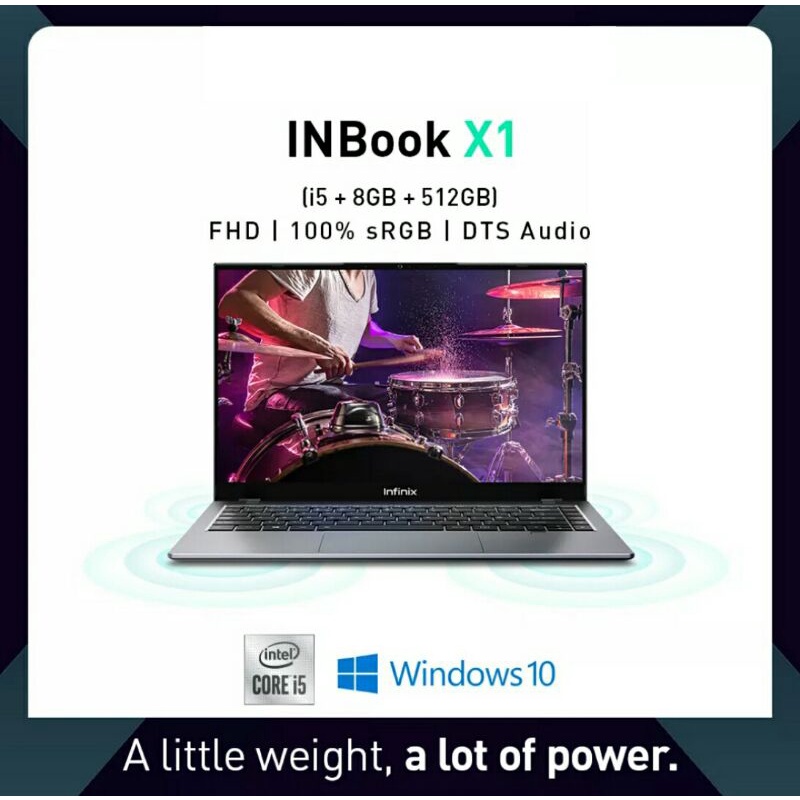 INFINIX laptop X1 Intel® Core™ i5-1035G1 14"FHD Display/8GB/512GB SSD/Intel UHD Graphics/Win10Home -