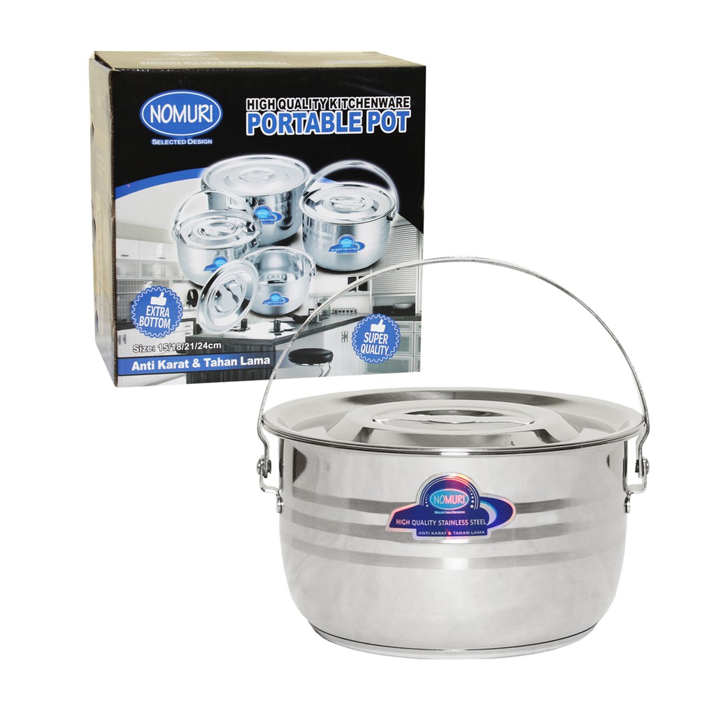 Panci Periuk Panci Liwet Panci Saus Panci Gantung Set Stainless Nomuri