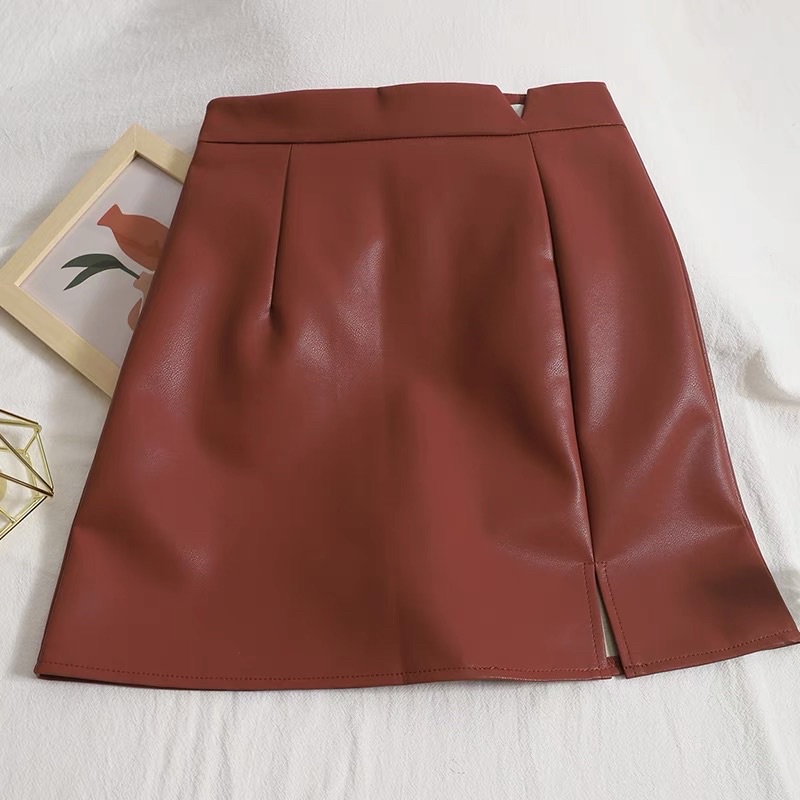 (S-XXL) MINI SKIRT SLIT BELAH ROK WANITA