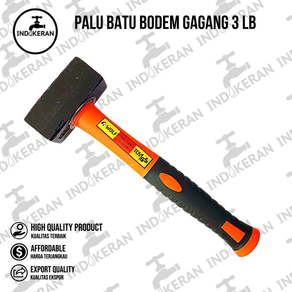 INDOKERAN - Palu Batu Bodem Gagang 3 LB