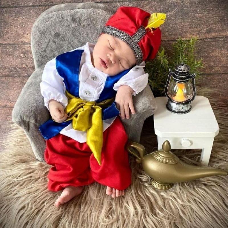 Kostum Aladin Photoshoot  Newborn Free Topi Cosplay Aladin Arabian