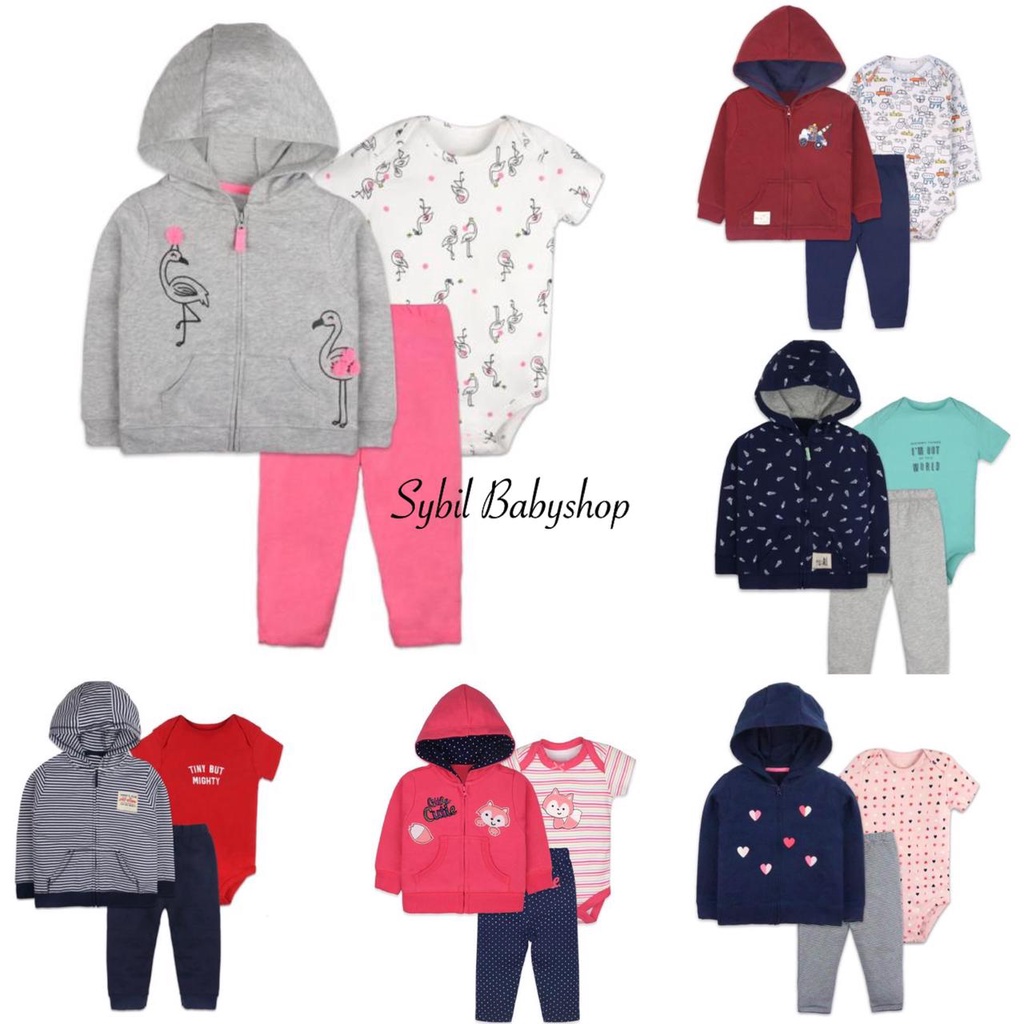 Carters Jacket Set 3in2 Celana dan Jumper Baby Ori / Jaket Bayi