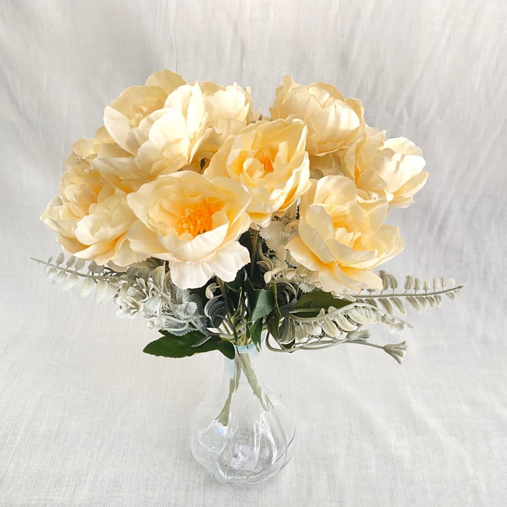 Bunga Peony Hybrida Premium (satuan) Bunga Artificial / Bunga Plastik / Bunga Dekorasi / Pernikahan-4