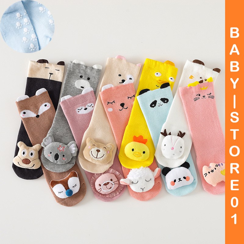 BABY STORE01 - JJB KAOS KAKI PANJANG BAYI MOTIF / KAOS KAKI ANAK PANJANG DENGAN BONEKA TIMBUL