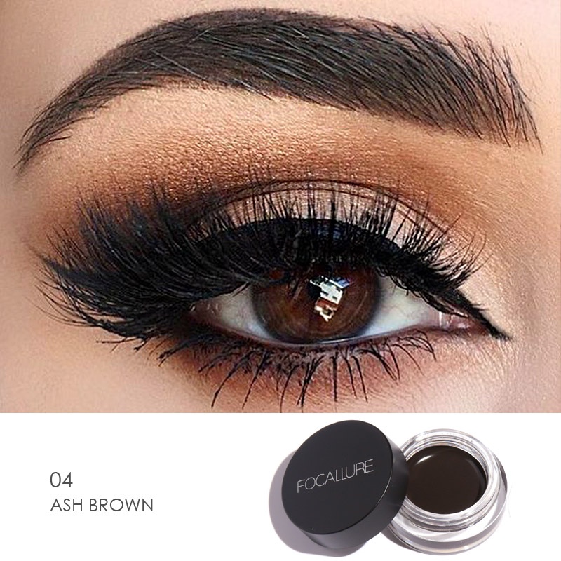 FOCALLURE Waterproof Eyebrow Cream Hot Sale Eyebrow Gel With Eyebrow Brush Long Lasting Eyebrow Makeup-5 Colors