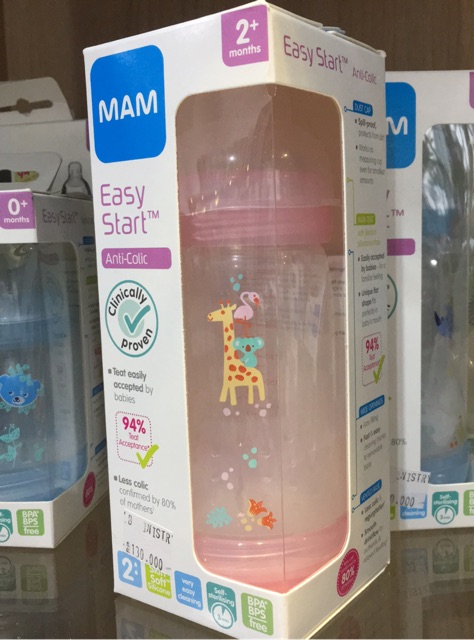 Mam Easy Start Anti Colic Bottle (PP) 260ml  - botol susu anti kolik / anti perut kembung / soft teat / nipple lembut/ menyerupai puting / orthodentic / colic / anti sedak / wide neck / wideneck