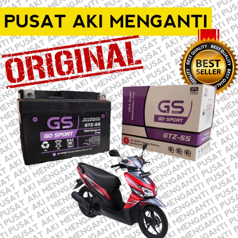 Jual AKI MOTOR HONDA VARIO 110 GTZ5 GTZ5S GTZ 5S GS Go Sport Original