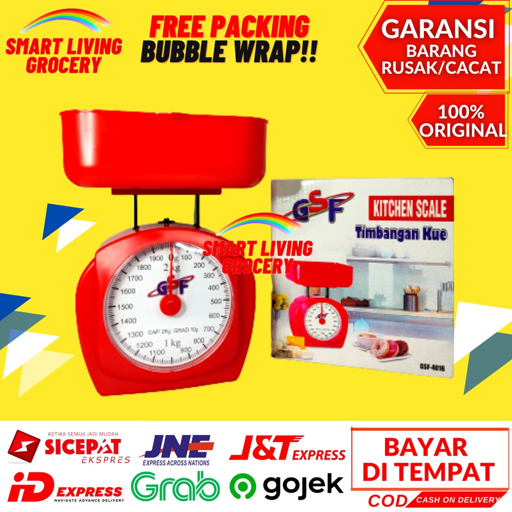 TIMBANGAN KUE ANALOG 2 KG GSF 4016 TIMBANGAN BERAT KUE KOPI BERAS MAKANAN KUE TIMBANGAN ANALOG JARUM