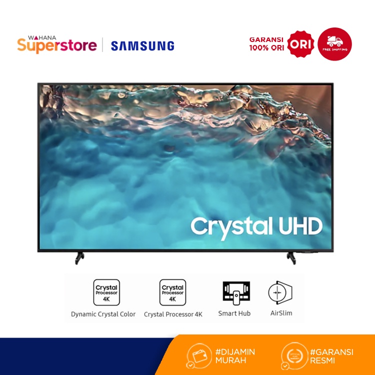 Samsung Crystal UHD 4K LED Smart TV (2022) 65" - 65BU8000 [JABODETABEK]