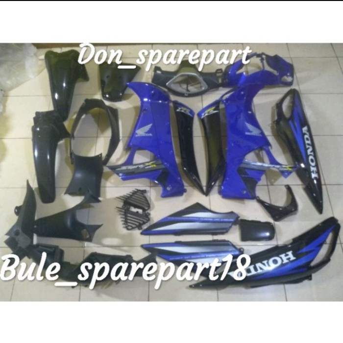 Honda supra X 125 lama full body biru hitam
