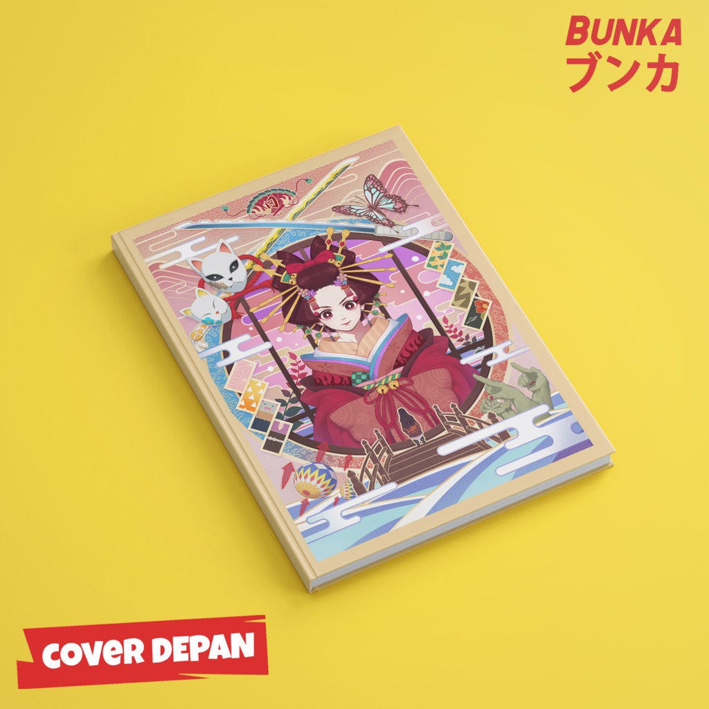 

Notebook Anime Kimetsu no Yaiba Geisha Tanjiro Hardcover A5 Buku Tulis Catatan Note Agenda Planner