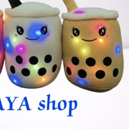 ➷ Boneka Boba Bubble Milk Tea Brown Sugar LED/Boneka Boba Bubble Milk Tea Brown Sugar LED/boba murah