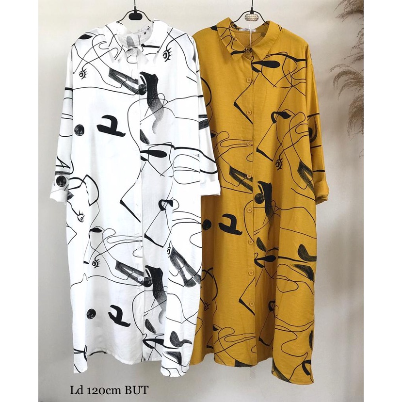 LONG TUNIK MOTIF UNIK IMPORT BUT